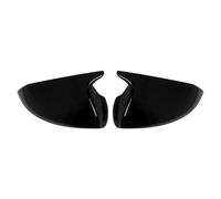 Geavonyg Modern Carbon Fiber Appearance Exterior Door Side Rearview Mirroring Housing Guards Trim 1 Pair Carbon Fiber Glass Cover