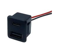 Geavonyg Multiple Purpose USB and Type C Power Outlet with 110mm Cable Length for Intelligent Gadgets and Appliances Double Layer USB Power Outlet