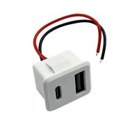Geavonyg Multiple Purpose USB and Type C Power Outlet with 110mm Cable Length for Intelligent Gadgets and Appliances Double Layer USB Power Outlet