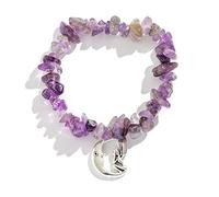 Geavonyg Natural Stone Beads Quartzs Amethysts Agates Tiger Eye Hematite Bracelets For Women Men Jewelry 10-color Natural Stone Kit For Small Yoga Bracelets For Adults Girls Crystal