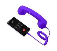 Geavonyg Nostalgic Desk Phone Handset Headsets with Noise Reduction Microphone and Comfortable Grip for Daily Calling Needs USB C Conference Call Device