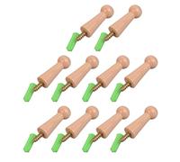Geavonyg Pack of 10 Fashionable Solid Wood Hook Easy to Installion Designs Portable for Hanging Clothes Hats and Accessories Wood Hook