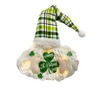 Geavonyg Patricks Day Lighted Pendant LED Light Cartoon Swedish Tomtes Doll Hangings Sign For Front Door Wall Patricks Day Front Door Doll