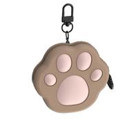 Geavonyg Portable Earphone Organizers Case with Cats Paws Design Silicone for Storing Accessories on the Go Portable Earbuds Storage