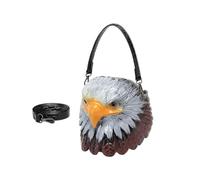 Geavonyg Practical Owl Print Shoulder Bag Lightweight PU Spacious Organizational Pockets Suitable for Work or Travel Needs Elegant Pu Leather Work