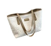 Geavonyg Practical Plush Shoulder Bag For Carrying Essential In A Solid Color Underarm Bags Handbag For Fashionable City Women Plush Commuters Bag