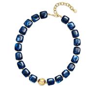 Geavonyg Rainbow Resin Bead Necklace Sturdy and Comfortable Unisex Accessory for Any Occasion Statement Fashion Jewelry