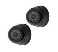 Geavonyg Realistic Fake Security Camera With LED Flashing Light For Indoor Outdoor Use Battery Powered Surveillances Fake Dome Security