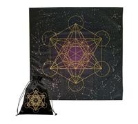 Geavonyg Small Jewelry Dices Card Gift Bag Tablecloth Drawstring Pouches Runes Decorative Tarot Game Oracles Card Stored Tarot Deck Storage Bag