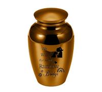 Geavonyg Small Memorial Urns For Cats Dog Ashes Box Electroplate Dog Cremation Urns With Memory Word Ashes Container Souvenir Cremation Urn Pet Supplies