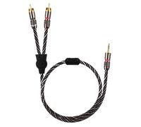 Geavonyg Studio 1.5M 3.5mm to Channel Connector Sound Cable with Twin Shielding for Noise Complimentary Listening Shielded Sound Cable