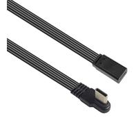 Geavonyg USB C Male To Female Extension Cable 480Mbps Flexible Flat Silicone Charging Type To Type Data Smartphone Tablet Cable