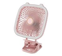 Geavonyg USB Clip on Fan, Small Light Portable Battery 1200mAh Rechargeable 3 Speeds Strong Silent with Sturdy Clamp Adjustable Fan Multi-functional USB Clip on