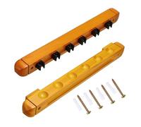 Geavonyg Wall Mounted Pool Cue Rack With 6Pcs Clip Rack Stick Holder With 4 Screw And Expansion Plugs Vertical Pool Cue Stand