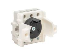 Geba Switch Insert J-2T/1 Double-sided Momentary for Key Switch 1-pole Art. No. 600.1301.00. Reversible push-button suitable for the series"J","JR","S" of the brand geba, white/black.