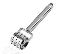 GEBAUM 19 cm Meat Tenderiser Tool, Silver Stainless Steel Meat Tenderiser Hammer, Roll Type Meat Tenderiser Mallet, for Marinating Meat Such as Steaks and Pork Chops