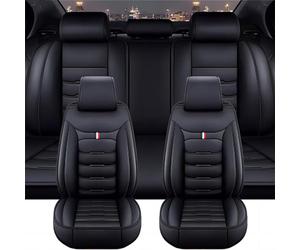 GEBBEM Car Seat Cover Sets for Mercedes Benz Klasse GLC GLC 300 X253 GLC 200 X253 GLC 300e, Car Seat Covers Full Set Front and Rear Full Surround Custom Interior Accessories,Black
