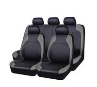 GEBBEM Car Seat Covers for Fiesta - 9 Pcs Full Sets Leather Non-Slip Waterproof Breathable Seat Protector Interior Accessories, Grey
