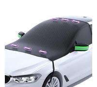 GEBBEM Car Windscreen Snow Cover for Kia Picanto Hatchback 2011-2017, Foldable Windshield Frost Snow Sun Ice Protector, Black