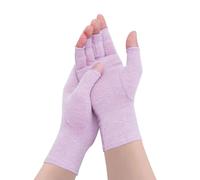 Gebell Rheumatoid Arthritis Gloves - Compression Gloves Fingerless Joint Pain Relief Hand Mitten Warmth Gloves Carpal, M, Purple a