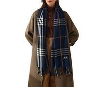 Gebell Women Tartan Scarf - Winter Plaid Blanket Scarves Long Soft Warm Tartan Check Scarfs Ladies Wool Spinning Tassel Shawl Stole UK