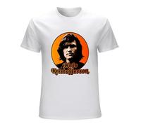 GEBELYU Kris Kristofferson T-Shirt Mens Black T-Shirt Black White S