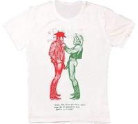 GEBELYU Men's Fashion T Shirts Cowboys Naked Worn by Sid Vicious Gay Retro Vintage Hipster Unisex T Shirt Do not Bleach White L