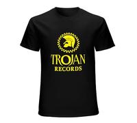 GEBELYU Trojan Records UK SKA Rocksteady Reggae Club Music T Shirt (Black M)