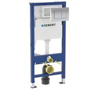 Geberit 1120mm Duofix Wall Hung Frame Flush Plate & Delta Dual Concealed Cistern