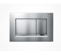 Geberit Flush Plate Sigma30 115.883.JQ.1 Dual-Flush Matt Lacquered Chrome Easy Clean