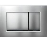 Geberit 115.883.JQ.1 Sigma30 Push Button, Double Discharge: Matte Lacquered, Easy to Clean Coating, Glossy Chrome, Chrome, 24.6 x 16.5 x 1.2 cm