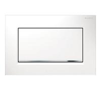 Geberit 115.893.kj.1 Sigma30 White & Gloss Chrome Single Flush Plate