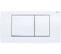 Geberit 115.899.KJ.1 Twinline Control Plate for 2 Quantities, 34 x 18.5 x 3.2 cm, White