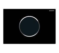 GEBERIT 115.907.KM.6 Sigma10 Mains Powered WC Dual Flush Plate Black & Chrome