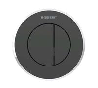 Geberit Type 10 remote dual flush button black/gloss chrome 116.055.KM1 - NEW -