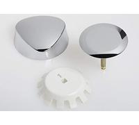 Geberit 151.550 TurnControl Overflow Drain Trim Kit with Plastic Handle, Polished Chrome