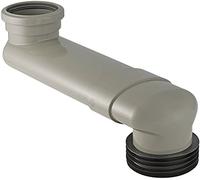 Geberit 388350291 Elbow Fitting PVC for Horizontal WC DN 90/100, Grey