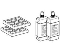 Geberit AquaClean Pack of 2 Replacement Filters and 2 Disinfectant for Pipes