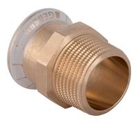 Geberit Brass Copper Adaptor With Male Thread 15mm X 0.75"