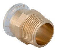Geberit Brass Copper Adaptor With Male Thread 22mm X 0.75" Press Fit - 61707