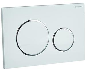 Geberit cist. EMP./Push Buttons Switch sigma-20 Plastic, white (bright chrome)