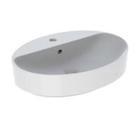 Geberit Countertop Basin VariForm KeraTect 1 Tap Hole Overflow 600x158x450mm White 500772002