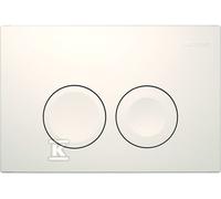 Geberit Flush Plate Delta25 White Plastic Dual Flush System 115125115