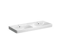 Geberit Double Basin Smyle Square KeraTect 2 Tap Holes Overflow 1200x165x480mm White