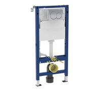 Geberit Duofix Alpha Wall Hung Cistern And Frame 1120mm With Round Alpha Flush Plate In Chrome