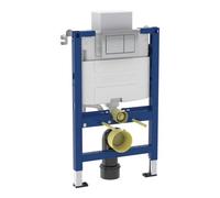 Geberit Duofix Alpha Wall Hung Cistern And Frame 820mm With Square Alpha Flush Plate In Chrome