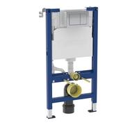 Geberit Duofix Alpha Wall Hung Cistern And Frame 980mm With Square Alpha Flush Plate In Chrome