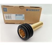 GEBERIT FLUSH BEND EXT BRASS with 40mm Internal Flush Pipe Rubber Cone Seal