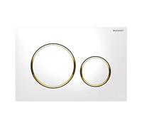 Geberit Flush Plate Sigma20 For Dual Flush: White/Gold-Plated/White 115.882.KK.1