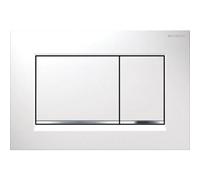 Geberit Front Actuation Dual Flush Plate White & Gloss Chrome 115.883.kj.1